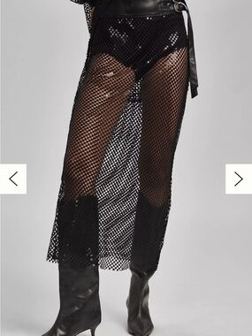 Pilcro Chainmail Column Maxi Skirt